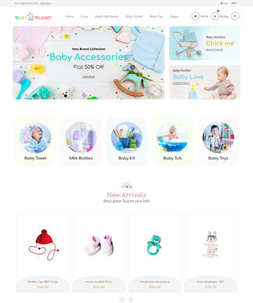 Tema Shopify - Baby Planet