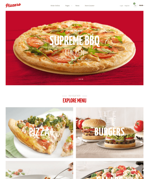 Template Shopify - Pizzaro