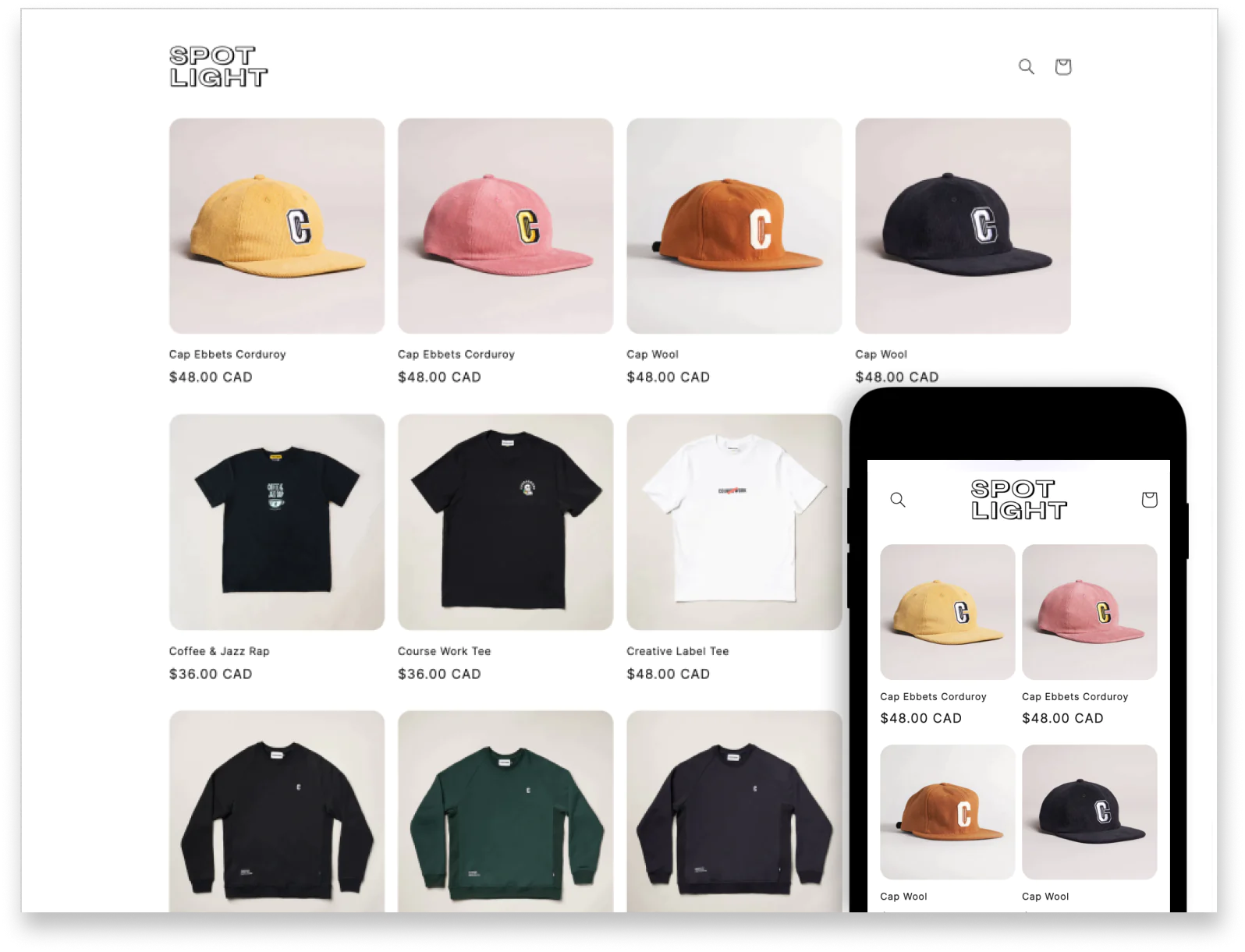 Tema Shopify - Spotlight